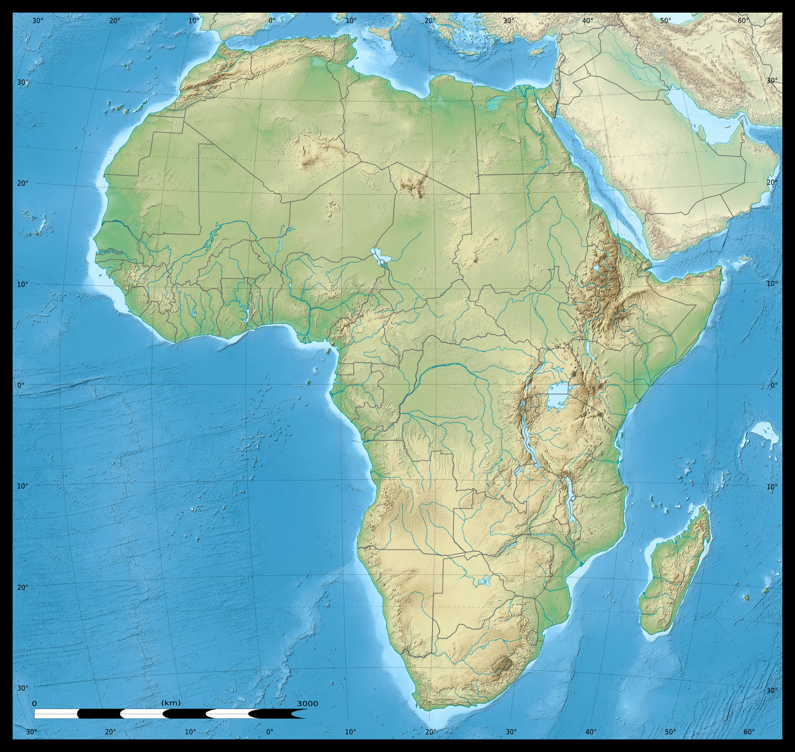 Physical And Political Map Of Africa United States Map