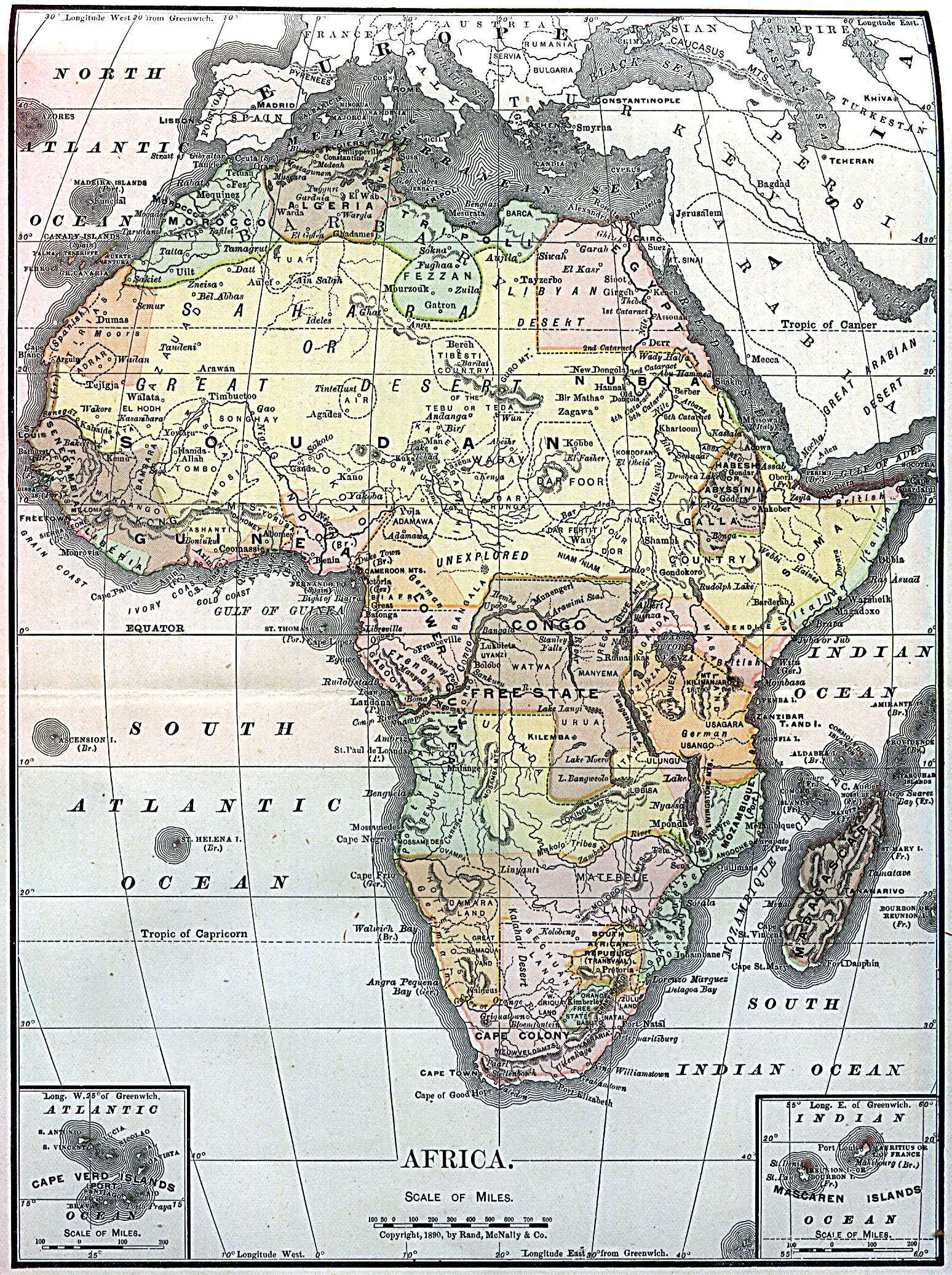 Large Detailed Old Political Map Of Africa Africa Large Detailed Old