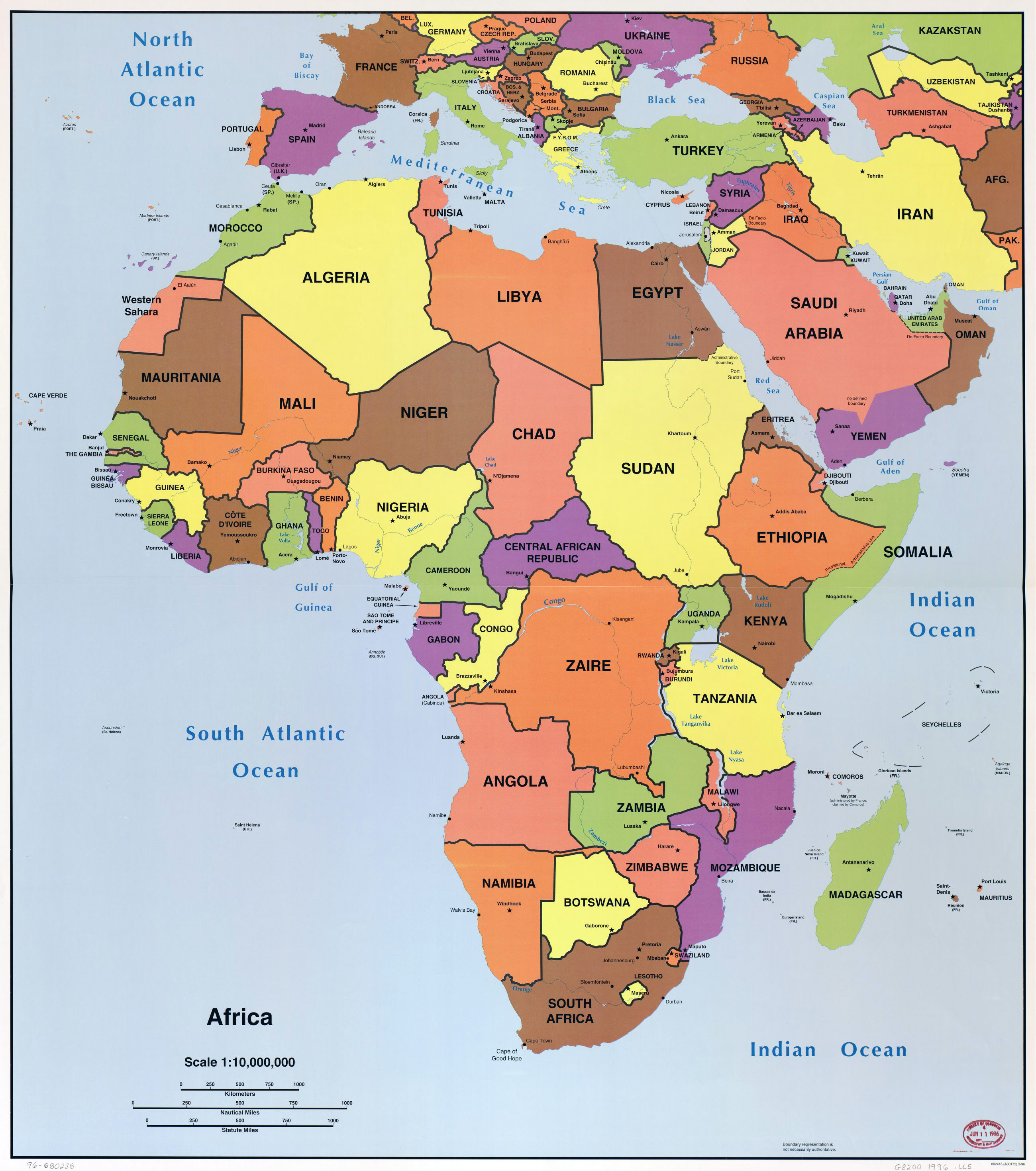 Africa Map Printable