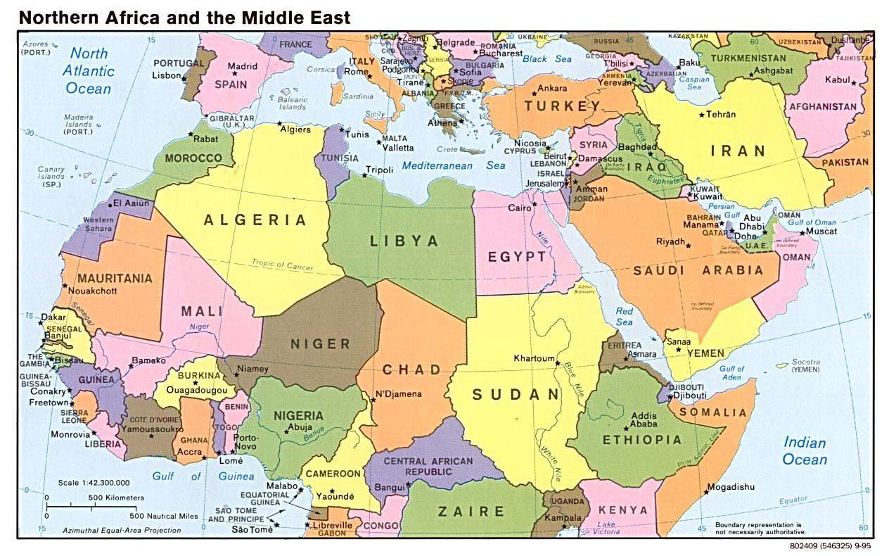 Large Political Map Of Northern Africa Northern Africa Large Political