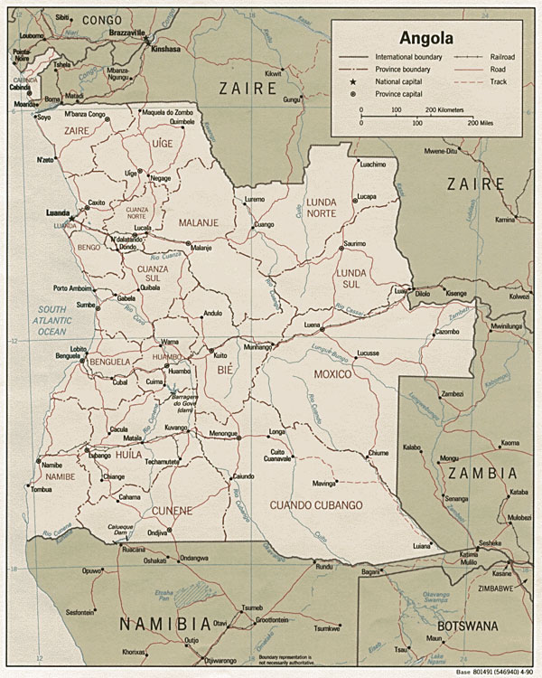 Detailed political and administrative map of Angola. Angola detailed political and administrative map. Detailed political and administrative map of Angola.