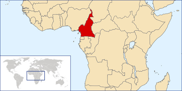 Detailed Cameroon location map. Detailed location map of Cameroun.