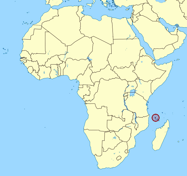 Comoros detailed location map. Detailed location map of Comoros.