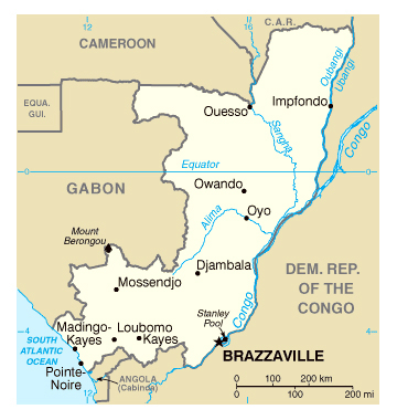 Map of Congo. Congo map.
