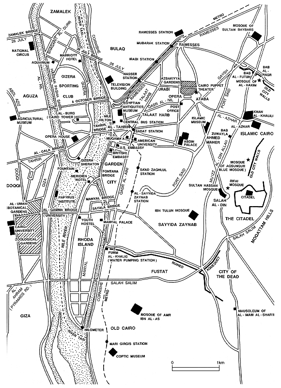 Based map of Cairo City. Cairo City based map.