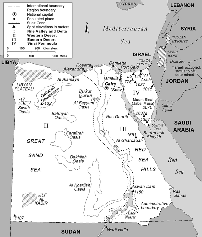 Map of Egypt. Egypt map.