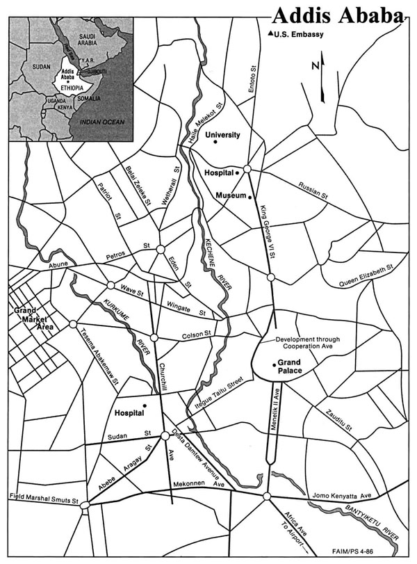 Plan of Addis Ababa city. Addis Ababa city plan.