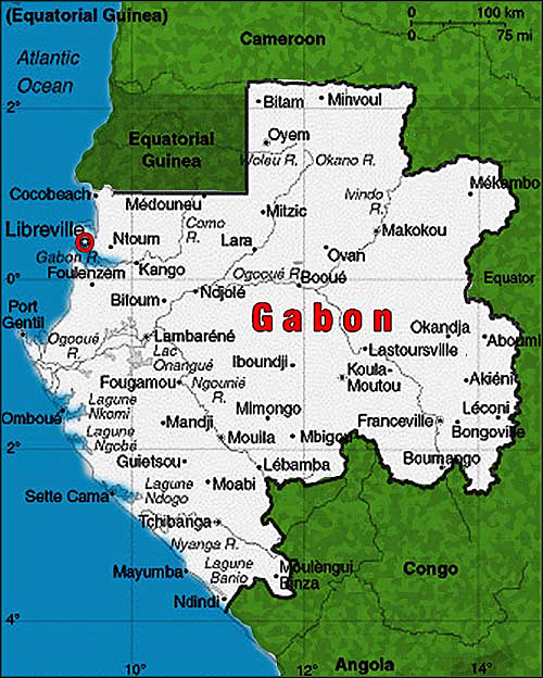 All cities in Gabon on the map. All Gabon cities on the map.