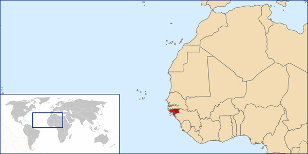 Guinea-Bissau location map. Location map of Guinea-Bissau.