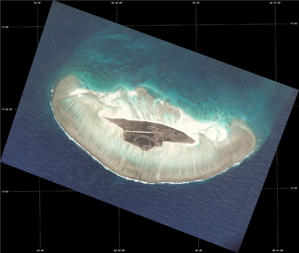Juan de Nova Island detailed satellite map. Detailed satellite map of Juan de Nova Island.