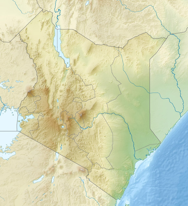 Large detailed relief map of Kenya. Kenya large detailed relief map.