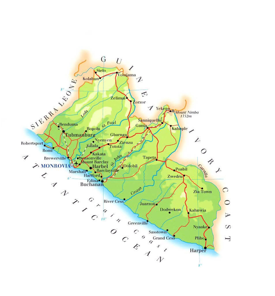 Liberia Map