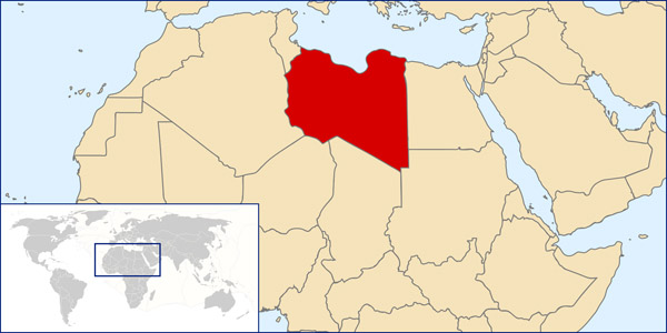 Libya detailed location map. Detailed location map of Libya.