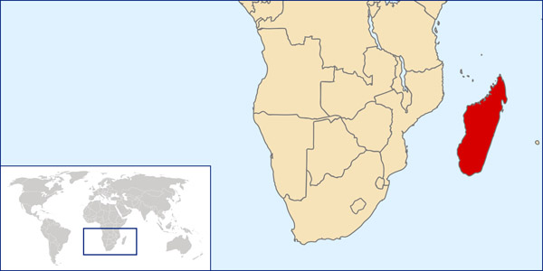 Madagascar detailed location map. Detailed location map of Madagascar.