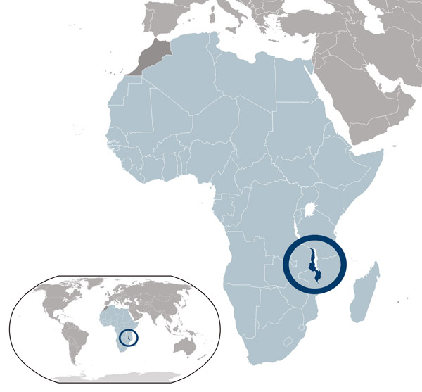 Malawi detailed location map. Detailed location map of Malawi.