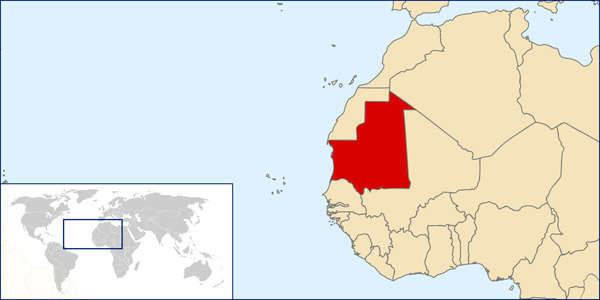 Mauritania detailed location map. Detailed location map of Mauritania.