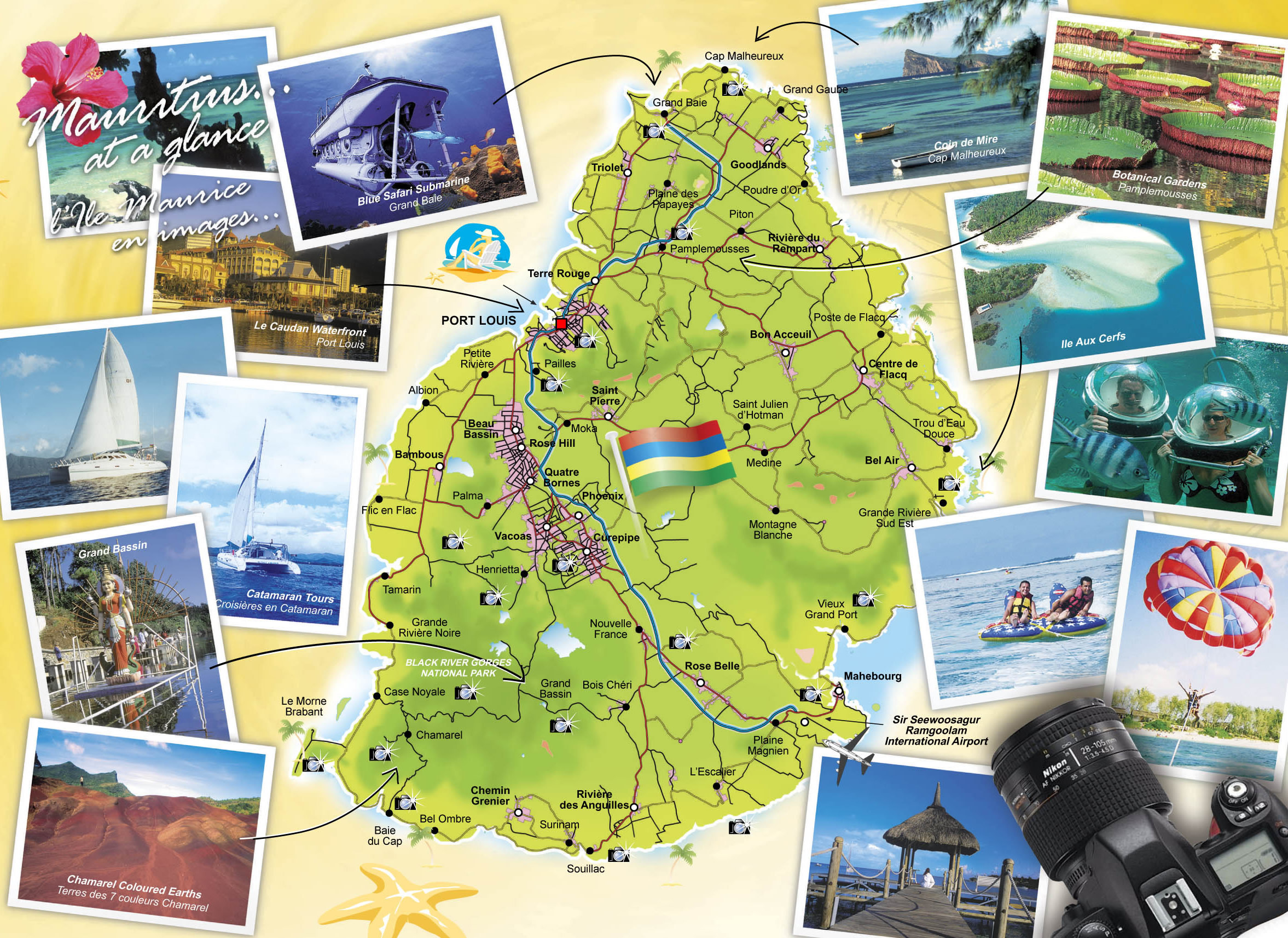 Detailed travel map of Mauritius. Mauritius detailed travel map ...