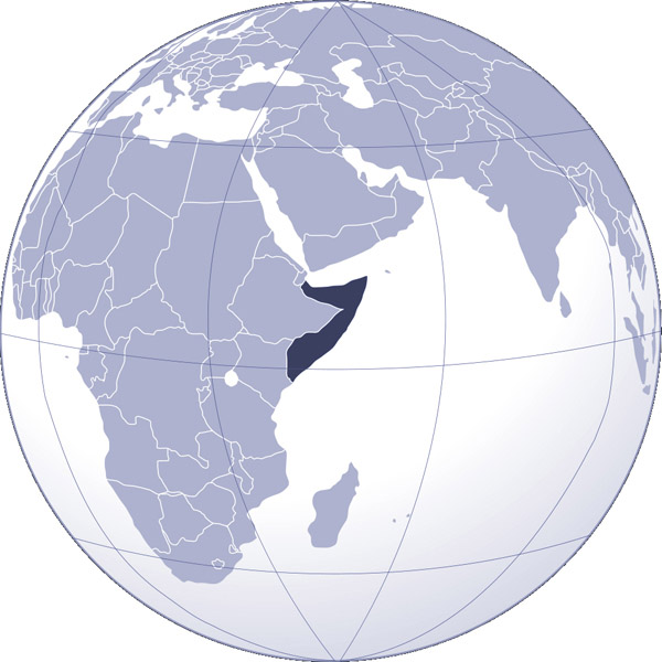 Where is Somalia located? Detailed map of Somalia location.