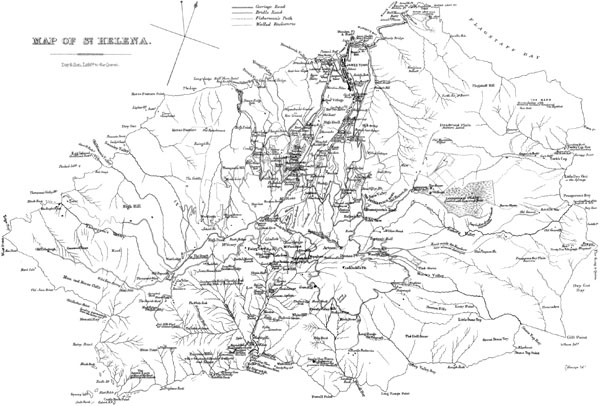 St. Helena large detailed historical map. Large detailed historical map of St. Helena.