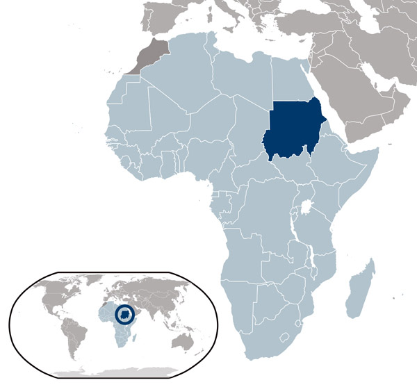 Sudan detailed location map. Detailed location map of Sudan.