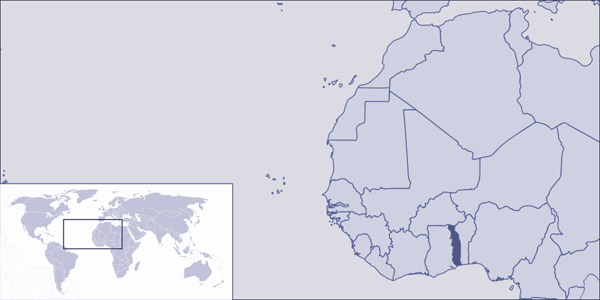 Togo detailed location map. Detailed location map of Togo.