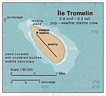 Detailed map of Tromelin Island. Tromelin Island detailed map.