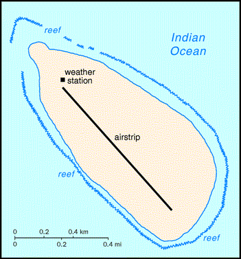 Map of Tromelin Island. Tromelin Island map.