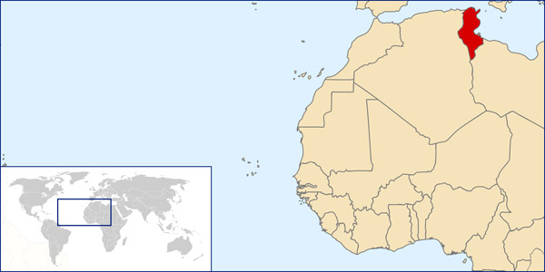 Tunisia detailed location map. Detailed location map of Tunisia.