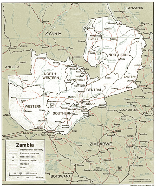 Detailed political and administrative map of Zambia. Zambia detailed political and administrative map.