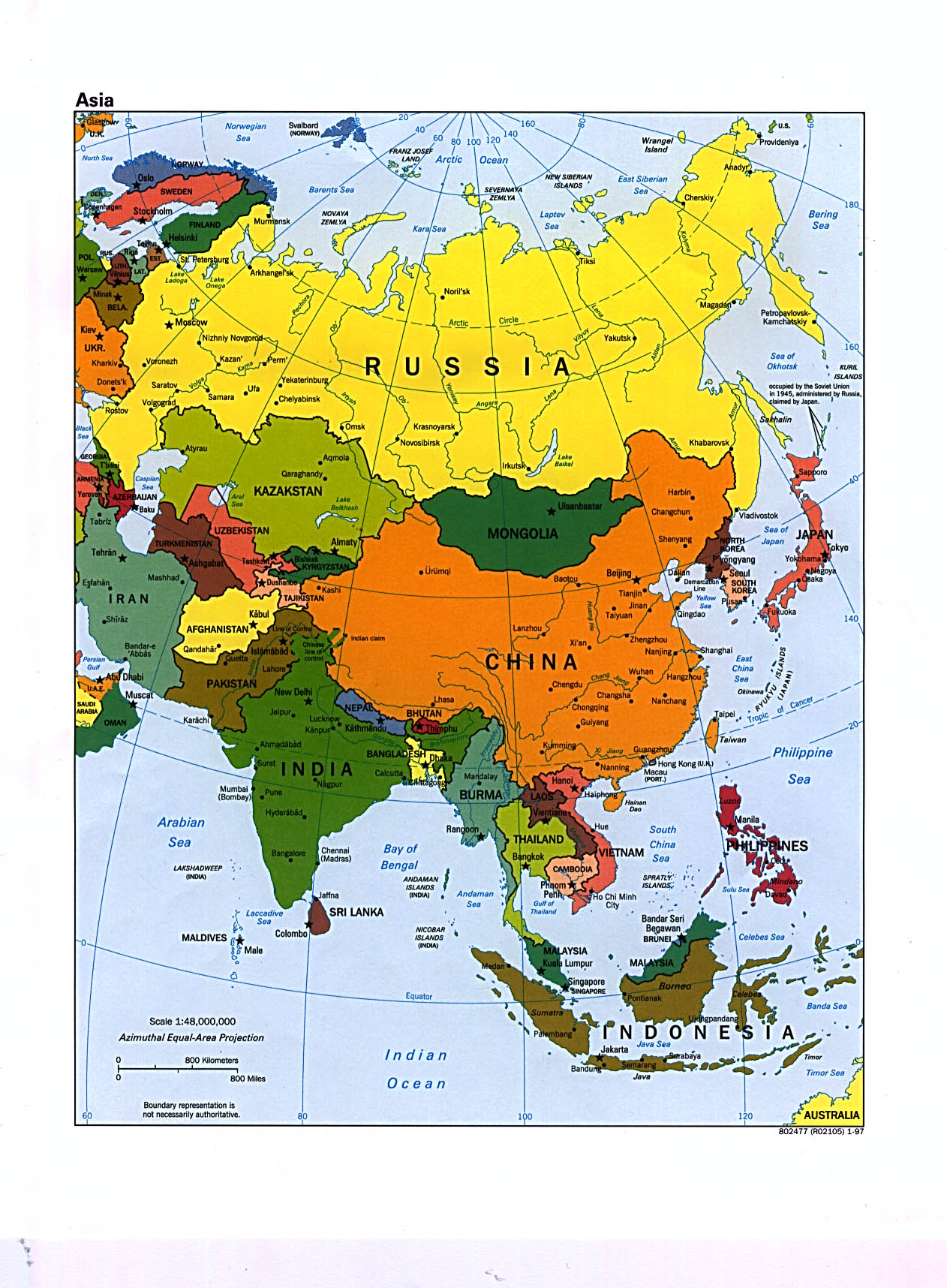 Asia Political Map Printable Asia Political Map Printable