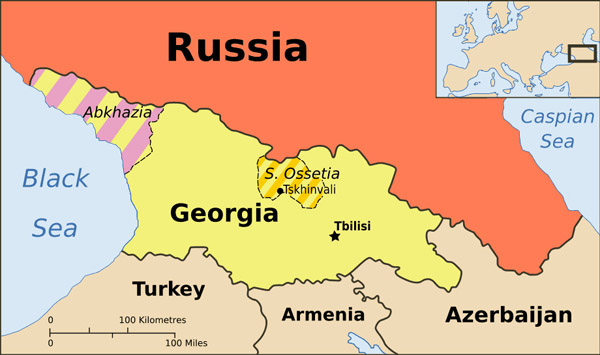 Political map of Abkhazia. Abkhazia political map.