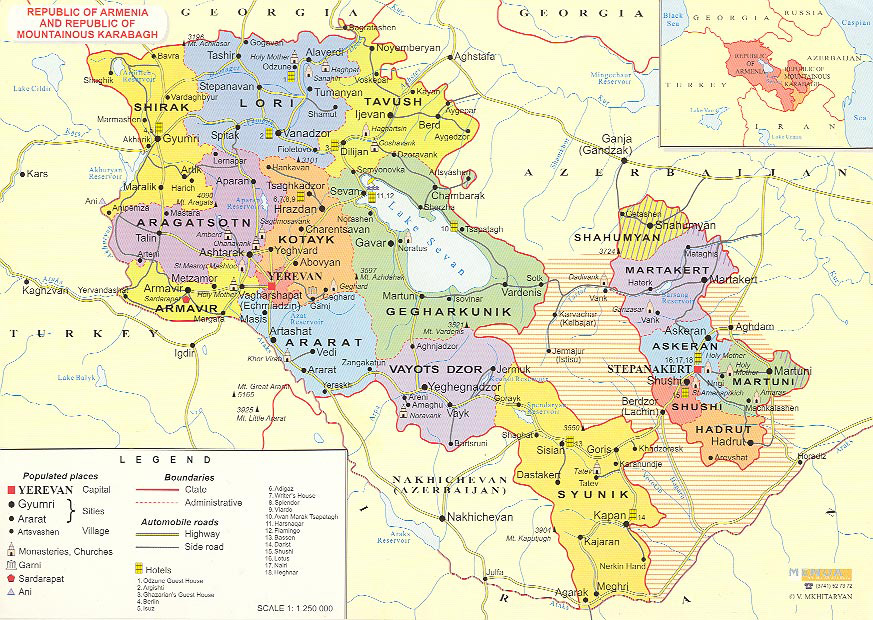 Armenien Satelliten-karte