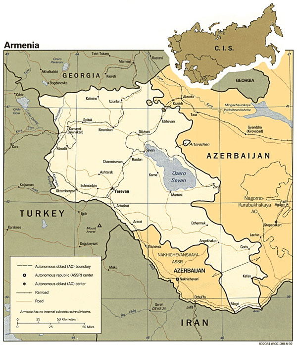 Political map of Armenia. Armenia political map.