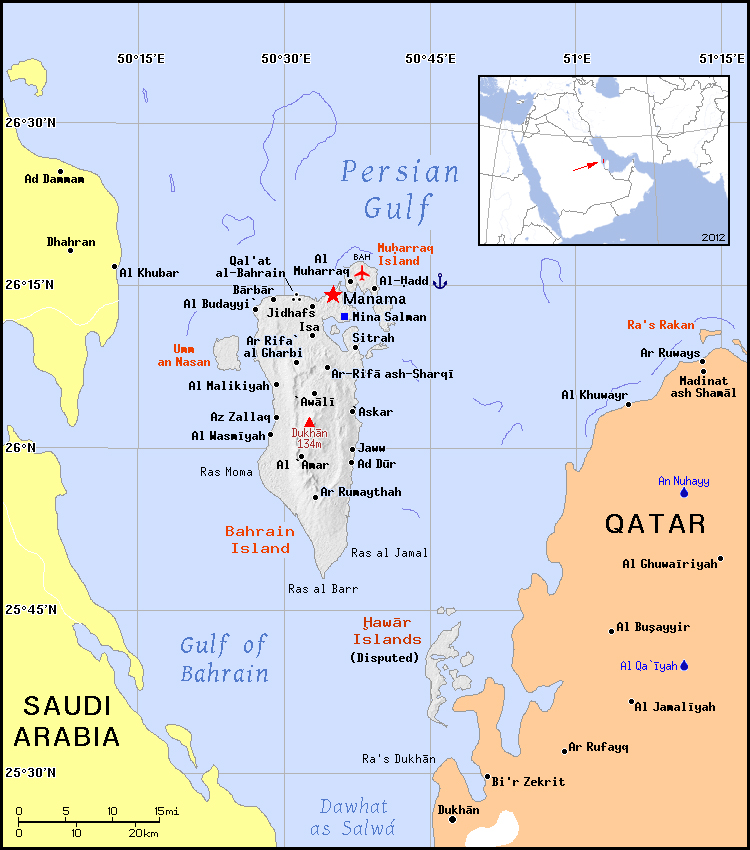 Political Map Of Bahrain 