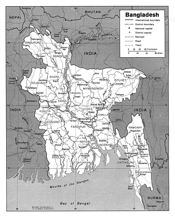 Administrative map of Bangladesh. Bangladesh administrative map.