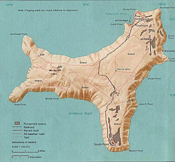 Large detailed relief and road map of Christmas Island. Christmas Island large detailed relief and road map. Large detailed relief and road map of Christmas Island.