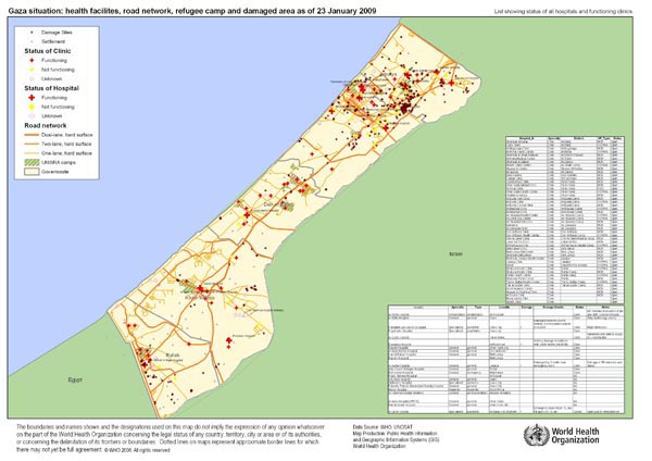 Large detailed road map of Gaza Strip. Gaza Strip large detailed road map.
