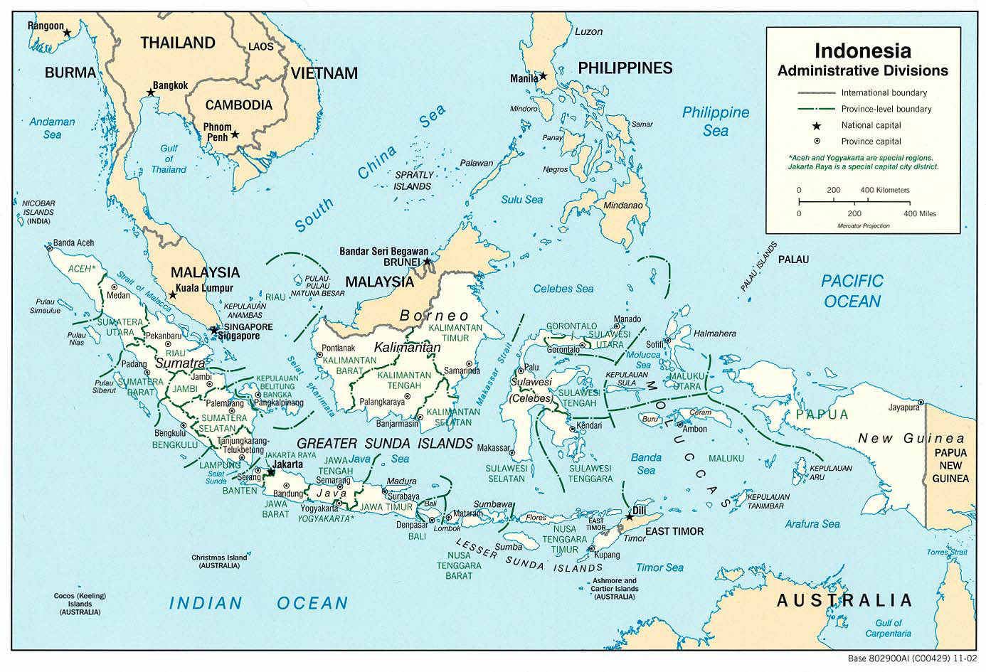 Large detailed administrative map of Indonesia. Indonesia large