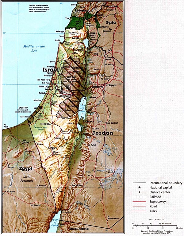 Detailed map of Israel. Israel detailed map.