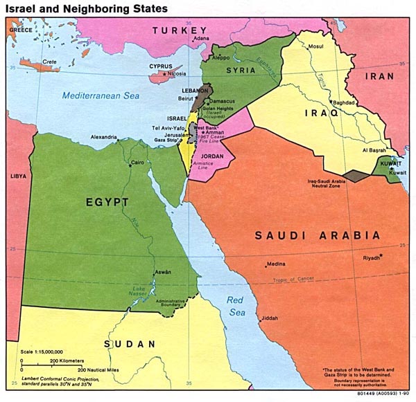 Large detailed political map of Israel. Israel large detailed political map.