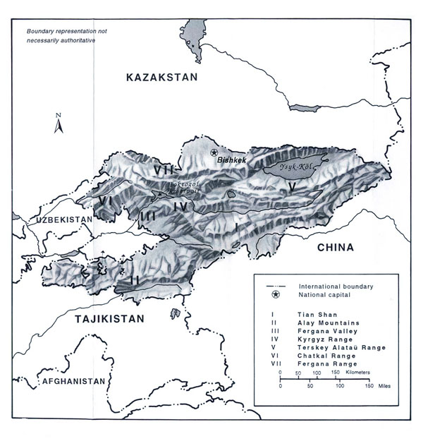 General map of Kyrgyzstan. Kyrgyzstan general map.
