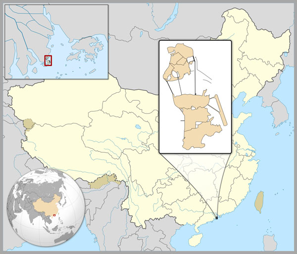 Detailed location map of Macau. Macau detailed location map.