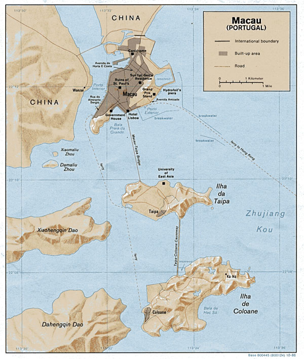 Detailed political map of Macau. Macau detailed political map.