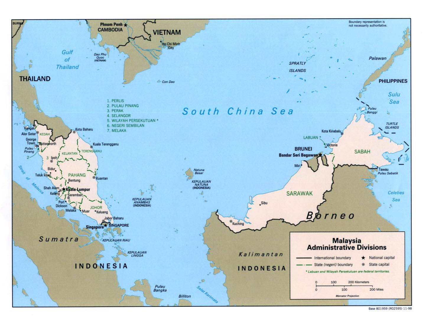 Large Detailed Political Map Of Malaysia Malaysia Large Detailed