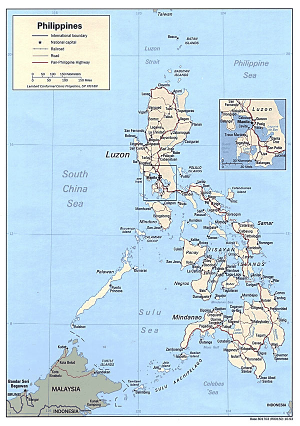 Detailed political map of Philippines.