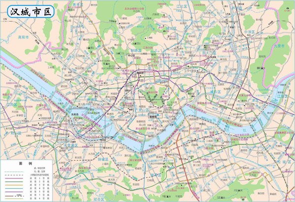 Large detailed road map of Seoul city. Seoul city large detailed road map.