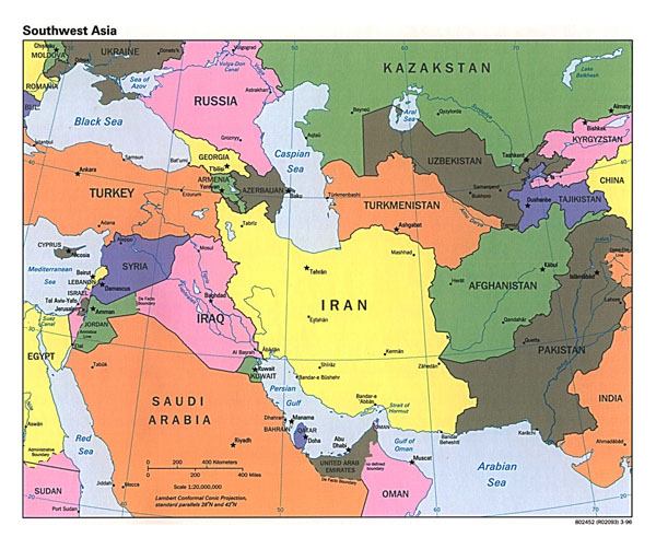 Countries And Capitals Of North Africa And Southwest Asia 95