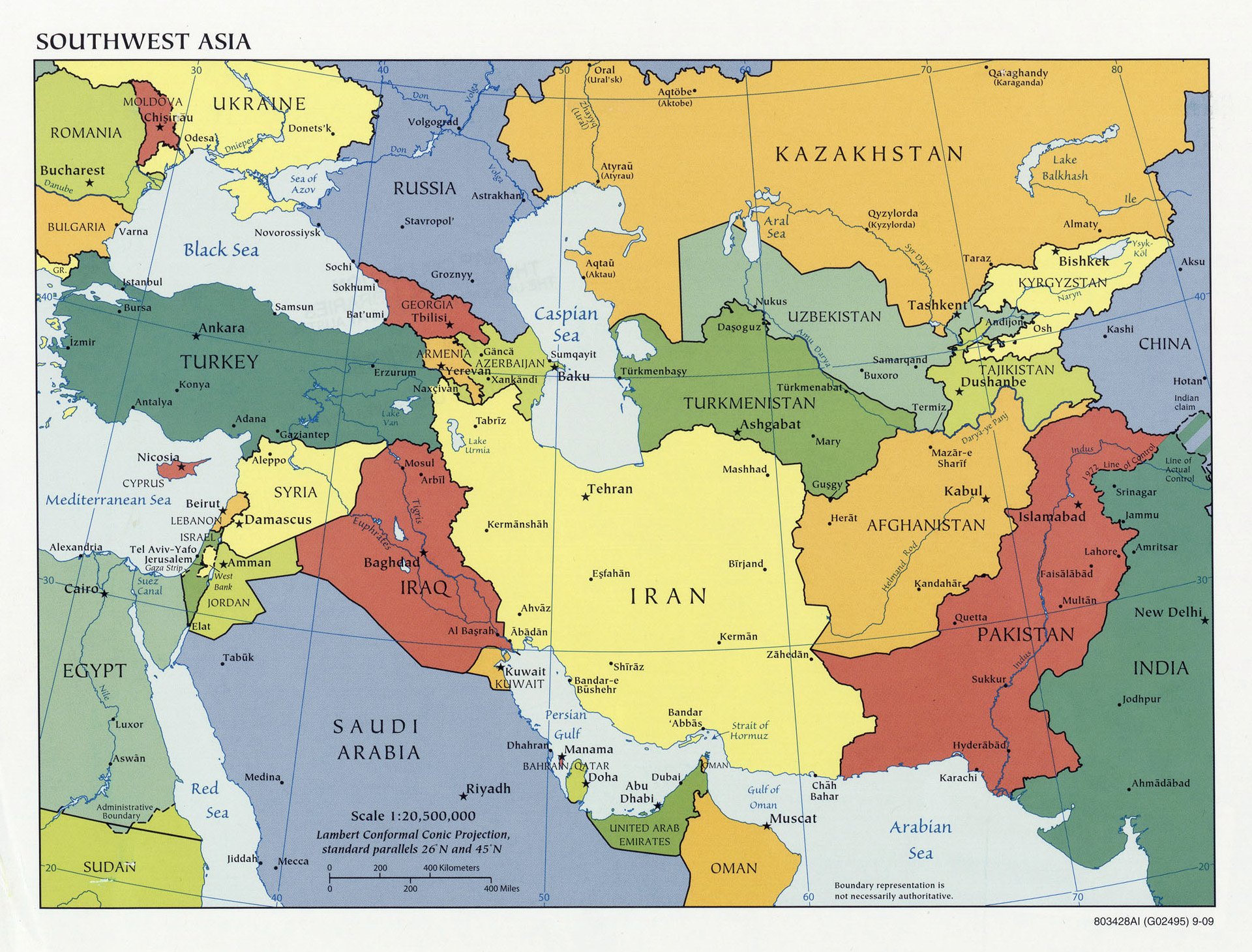 Countries And Capitals Of North Africa And Southwest Asia 22