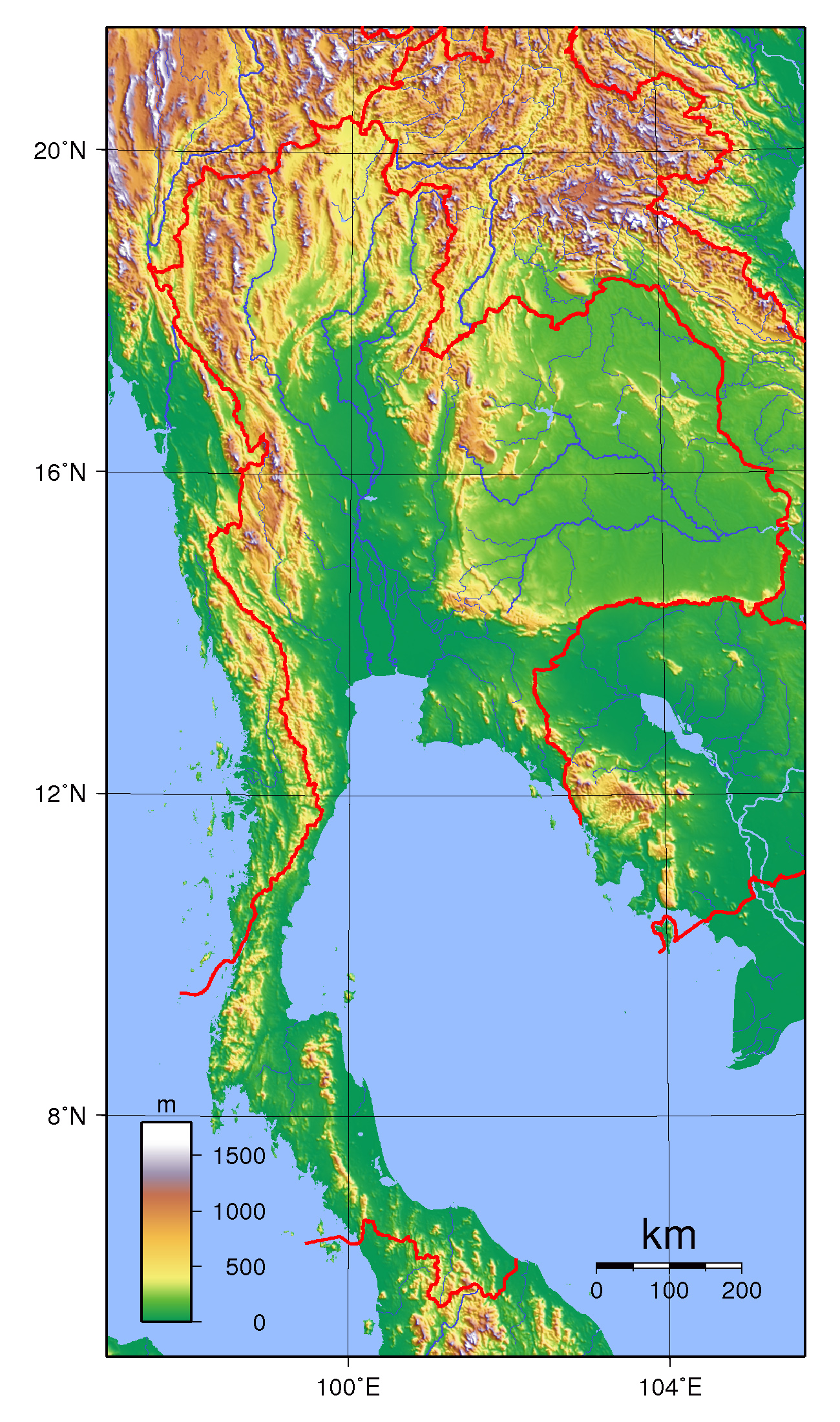 Thailand map