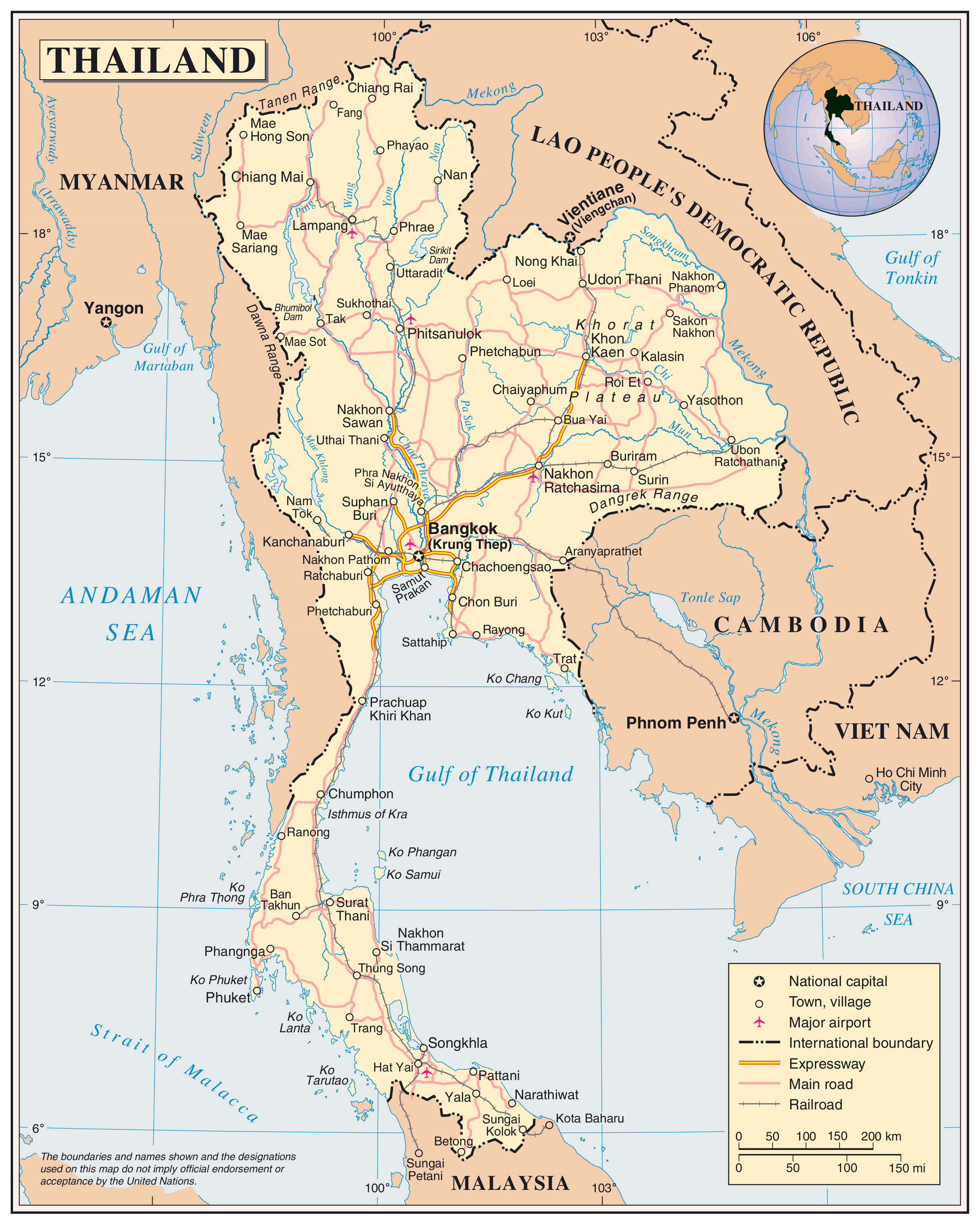 Cities in thailand